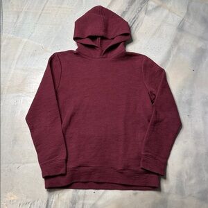 Stylus Women's Large Quilted Textured Hoodie - Maroon / Burgundy